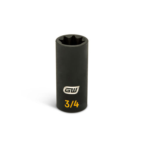 GEARWRENCH GWLS34H Lineman 8-Point Double Square Deep Impact Socket, 1/2 IN Drive, 3/4 IN
