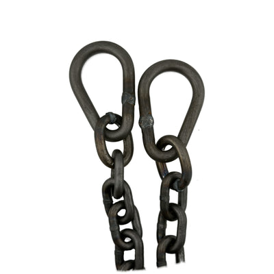 Grade 30 Construction Chain Assembly, 3/8 IN x 21 FT, Pear Links Both Ends