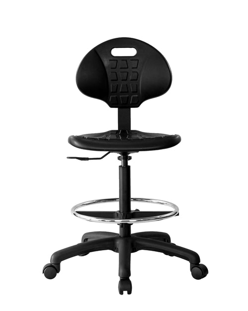 Chair Master CMPU11020 Heavy-Duty Tall Shop Stool, Polyurethane Seat, 23 IN to 33 IN