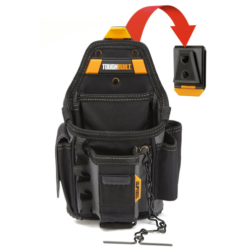 ToughBuilt TB-CT-34 ClipTech Small Electrician Tool Pouch, 13 Pockets
