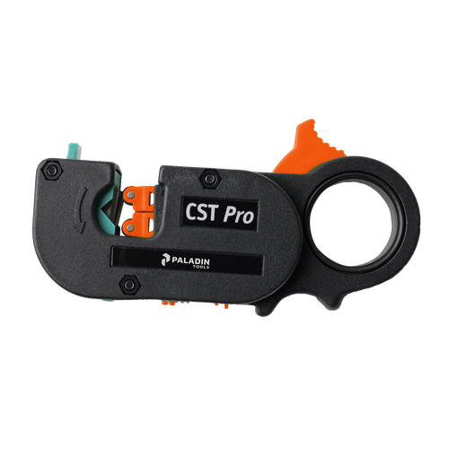 Tempo Communications PA1280 CST Pro 3-Level Coaxial Cable Stripper (Green Blade Cassette)