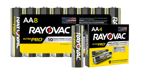 Rayovac Ultra Pro Industrial AA Alkaline Batteries, 1.5V (8-Pack)