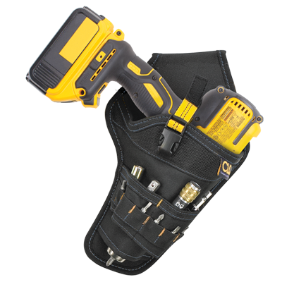 CLC 5023 Deluxe Cordless Drill Holster, Black Polyester