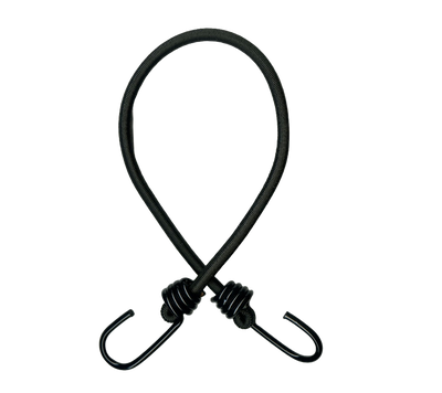 Original Bungee Co D8-45 8mm (5/16 IN x 18 IN) Fibertex Bungee Cord with Plastic-Coated Hooks, Pack of 10