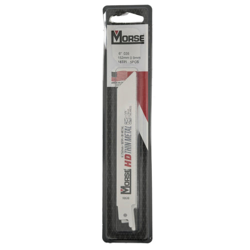 MK Morse RB618T05 Master Cobalt Bi-Metal Reciprocating Saw Blade, 6 IN x 18 TPI (5-Pack)