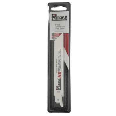 MK Morse RB618T05 Master Cobalt Bi-Metal Reciprocating Saw Blade, 6 IN x 18 TPI (5-Pack)