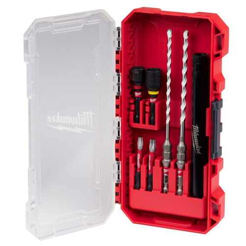 Milwaukee 48-20-8877 SHOCKWAVE Impact Duty Carbide Multi-Material Concrete Screw Installation Kit (7-Piece)
