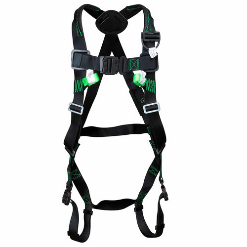 Buckingham 68L98Q1 Buck Featherweight H-Style Harness with ACT Collar and 9KV Dielectric Quick Connect Buckles, Size Medium