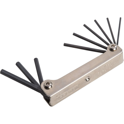Proto J4993 Folding Hex Key Set, 9-Piece, SAE 5/64 IN to 1/4 IN