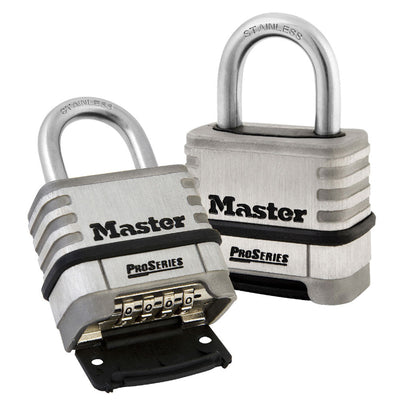 Master Lock 1174 ProSeries Stainless Steel Resettable Combination Padlock