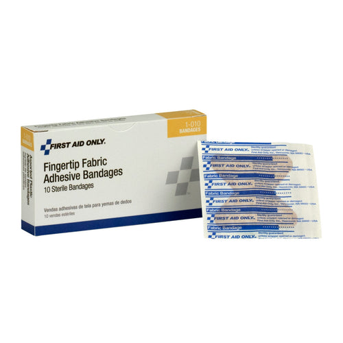 First Aid Only 1-010 Heavy Woven Fabric Fingertip Bandages, 1.75 IN x 2 IN
