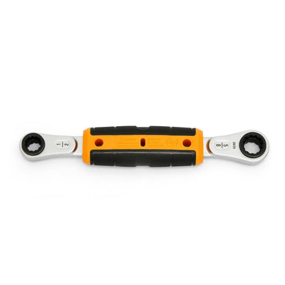 GEARWRENCH GWULRW1258 Lineman 2-in-1 Insulated Ratcheting Box Wrench, 1/2 IN x 5/8 IN, 1000V Rated