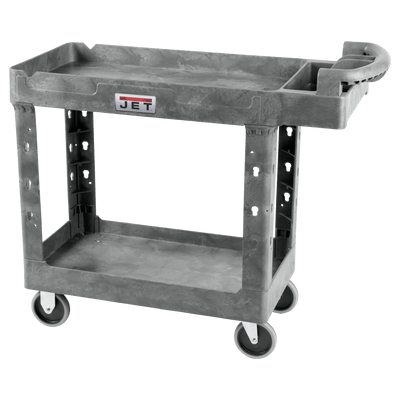 JET PUC-4117 Resin Utility Cart, Two-Shelf, 41 IN x 17 IN, 550 lb Capacity