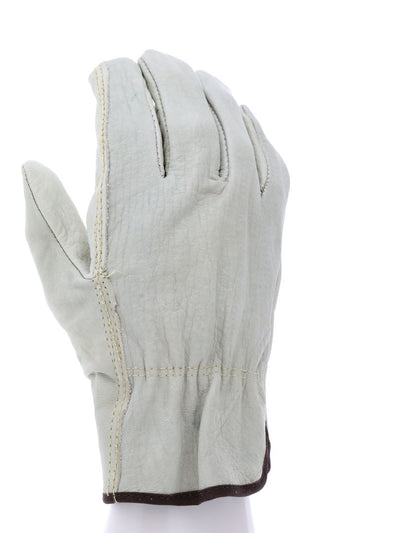 MCR Safety 3202 Grain Leather Drivers Glove, Unlined, Slip-On Cuff, X-Large
