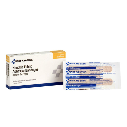 First Aid Only / Pac-Kit 1-009 Fabric Knuckle Bandages, 3 IN x 1-1/2 IN (Box of 8)