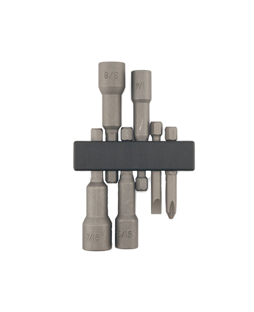 Vega Tools GRB1 Magnetic Nutsetter & Driver Bit Set, 7-Piece, in Bit Holder