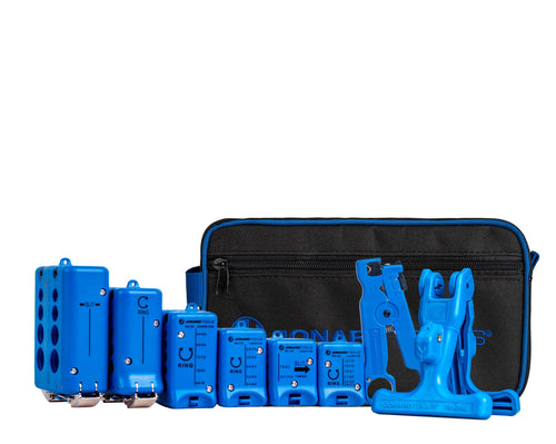 Jonard Tools TK-108 Fiber Optic Mid Span Slit & Ring Tool Kit, 1.2-18.2 mm, H-20 Case