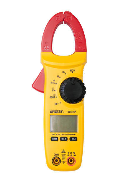 Sperry Instruments DSA540A Snap-Around Digital Clamp Meter, 10-Function, 400A AC/DC