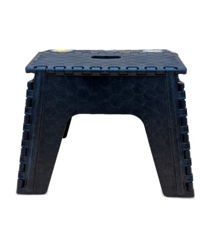 B&R Plastics 103-6BK E-Z Foldz 12 IN Folding Step Stool, Black, 300 lb Capacity