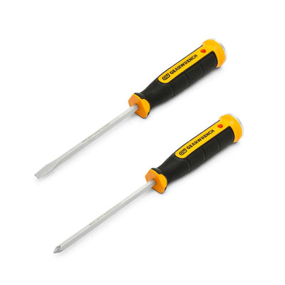GEARWRENCH GWSD2PCSETU 2 Piece Lineman Screwdriver Set, PH2 x 6 IN, 5/16 IN x 6 IN Slotted