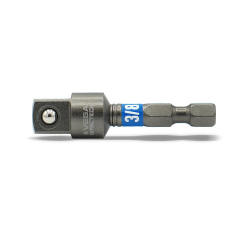 Vega Impactech 150ADB38 Socket Adapter, 1/4 IN Hex to 3/8 IN Square, 2 IN