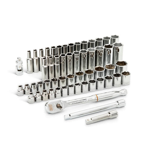 GearWrench 80550 57-Piece 3/8 IN Drive 6-Point Standard & Deep SAE/Metric Mechanics Tool Set