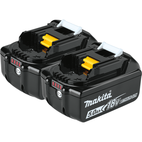 Makita BL1850B-2 18V LXT 5.0Ah Lithium-Ion Battery, 2-Pack