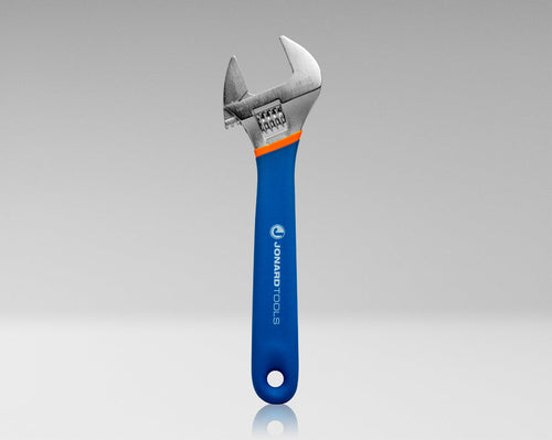 Jonard Tools AW-10 Adjustable Wrench, 10 IN, Chrome with Cushion-Grip Handle