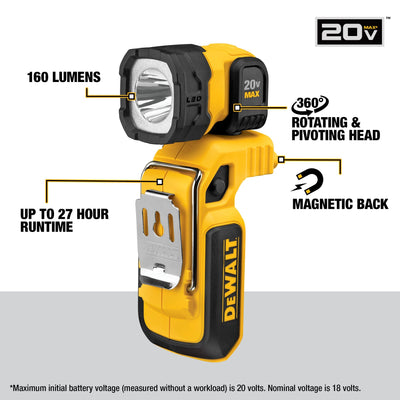DeWalt DCL044 20V MAX Hand-Held LED Work Light (Tool Only)