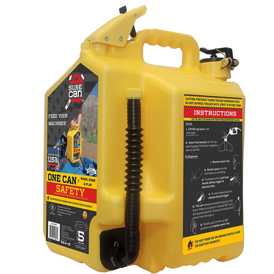 SureCan SUR5SFD2 Type II Safety Diesel Can, 5 Gallon, Yellow