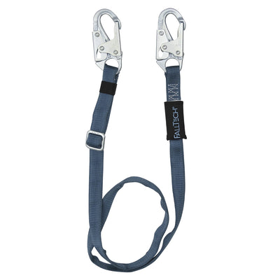 FallTech 8209 4 FT to 6 FT Adjustable Length Restraint Lanyard with Steel Snap Hooks