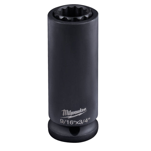 Milwaukee 49-66-5121 SHOCKWAVE Lineman's 9/16 IN & 3/4 IN 2-in-1 12-Point Socket