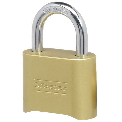 Master Lock 175 Set-Your-Own 4-Digit Combination Brass Padlock, 2 IN Wide