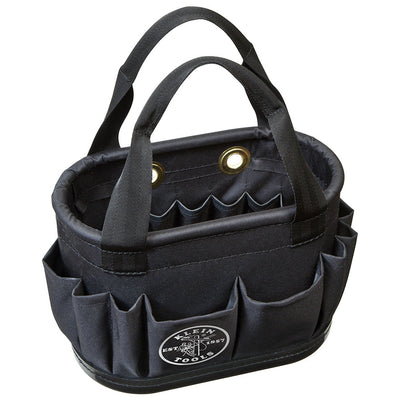 Klein Tools 5144BHB14OS Hard-Body Aerial Oval Bucket, 29-Pocket, Black