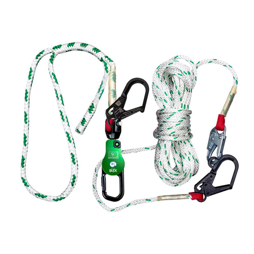 Buckingham 50063K18-4/80 OX BLOCK Buck Pin Handline Assembly with OX Hook and OX Horn, 4 FT x 5/8 IN Sling, 80 FT Handline
