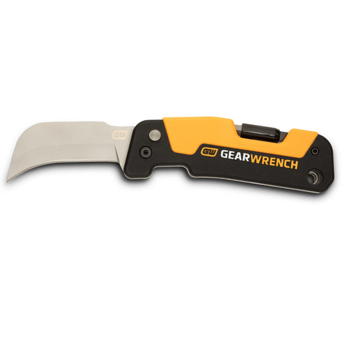GEARWRENCH GWKHBFDSMT Lineman Folding Hawkbill Knife with Multi-Tool, 2-3/4 IN Blade