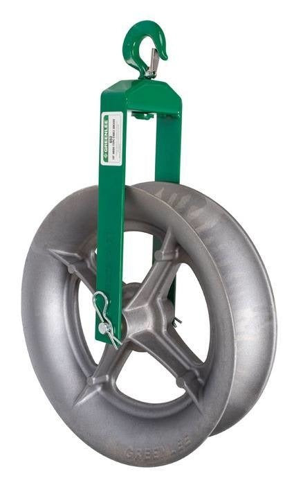 Greenlee 15326 (652) 18 IN Hook-Type Cable Sheave, 7 IN Min. Radius