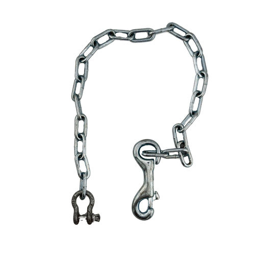 Root Brothers 455 Chain Tether, 12 IN, Snap Hook & Screw-Pin Shackle