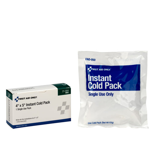 First Aid Only 21-004 Instant Cold Pack, 4 IN x 5 IN, Single Use