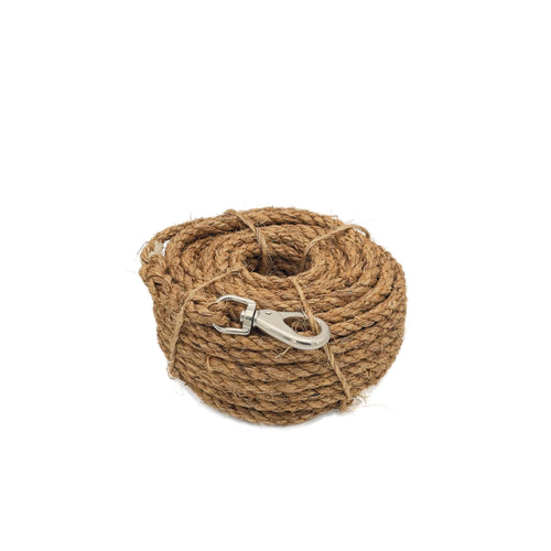 Erin Rope Aerial Rope, 3/8 IN x 60 FT Three-Strand Manila with 5/8 IN Bronze Snap
