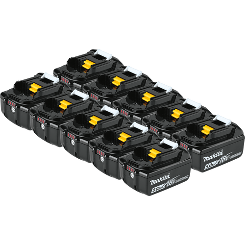 Makita BL1850B-10 18V LXT Lithium-Ion 5.0Ah Battery (10-Pack)