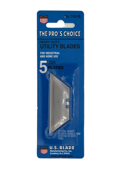 U.S. Blade 112-10 Two-Notch Heavy-Duty Utility Knife Blades (5-Pack)