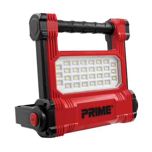 Prime LEDRS01 1000 Lumen Rechargeable LED Work Light with AC & DC Charging Cables