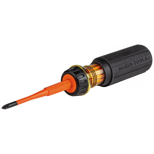 Klein Tools 32286 2-in-1 Flip-Blade Insulated Screwdriver, #1 Phillips / 3/16 IN Slotted