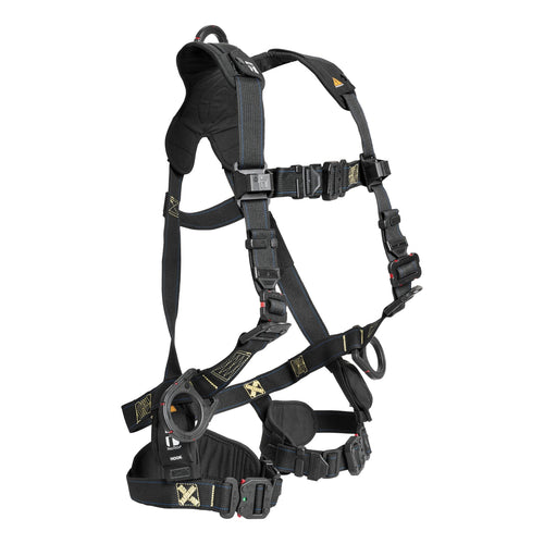 FallTech 80773DQCM FT-Arc Flash 3D Standard Non-Belted Full Body Harness, Overmolded Quick Connect, Medium