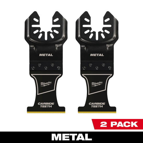 Milwaukee 49-25-1502 OPEN-LOK 1-3/8 IN Carbide Teeth Metal Oscillating Blade, 2-Pack