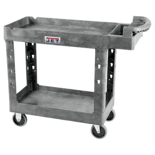 JET PUC-4117 Resin Utility Cart, Two-Shelf, 41 IN x 17 IN, 550 lb Capacity