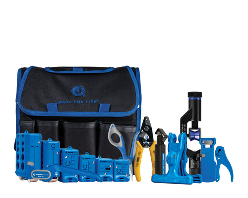 Jonard Tools TK-107 Fiber Optic Mid Span Slit & Ring Tool Kit+, 1.2-18.2 mm, 21-Pocket Case