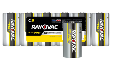Rayovac Ultra Pro C Alkaline Batteries, 1.5V, 6-Pack (ALC-6J)