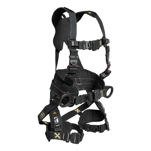 FallTech 8079QCXS FT-Arc Flash 3D Construction Belted Full Body Harness, Overmolded Quick Connect, X-Small